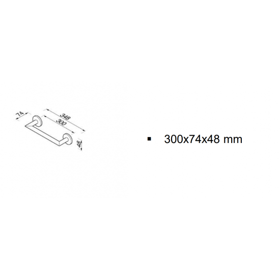 Λαβή Λουτρού 30 εκ. Geesa Nemox 6506 Χρωμέ Λαβή Λουτρού 30 εκ. Geesa Nemox 6506 Χρωμέ